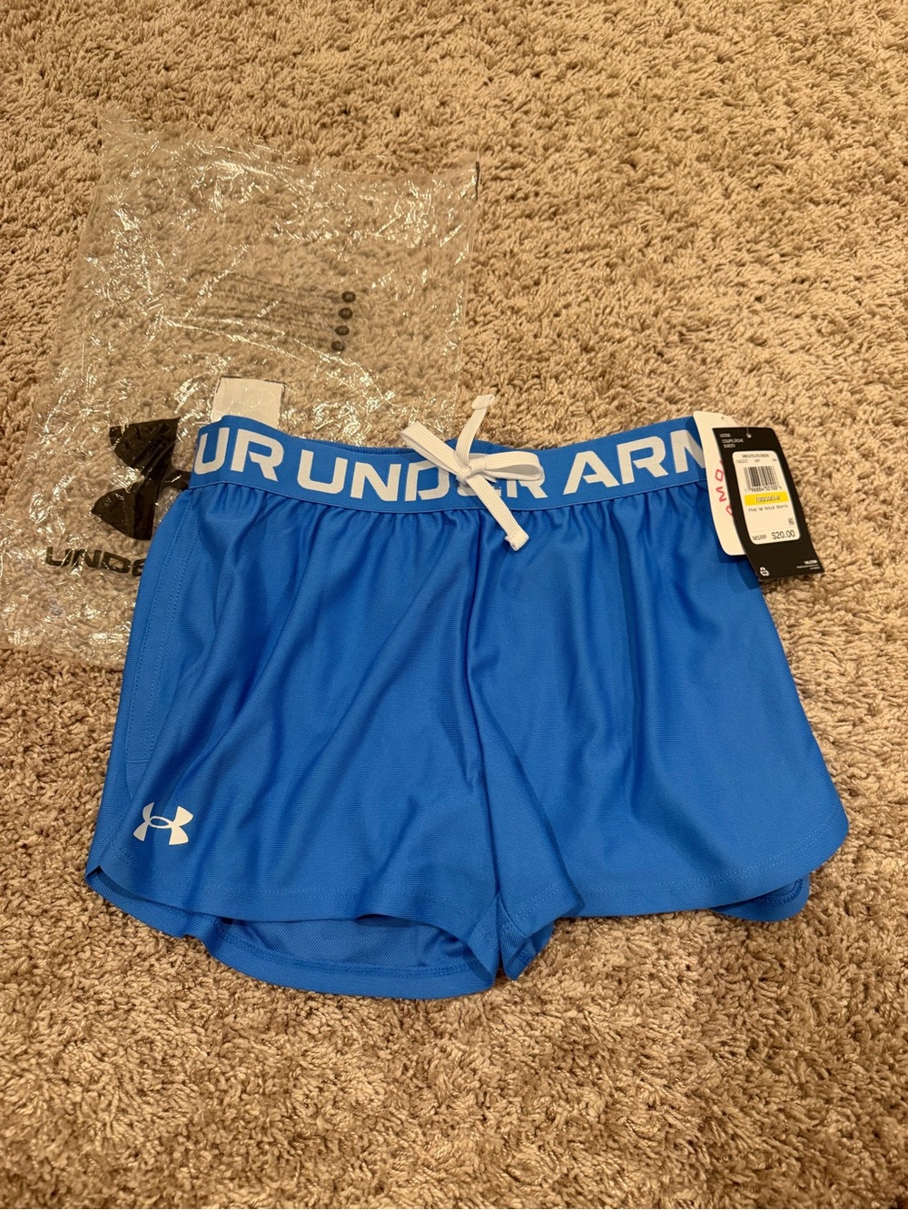 💙 Under Armour Girls Blue Athletic Shorts – YMD/JM/M – NWT